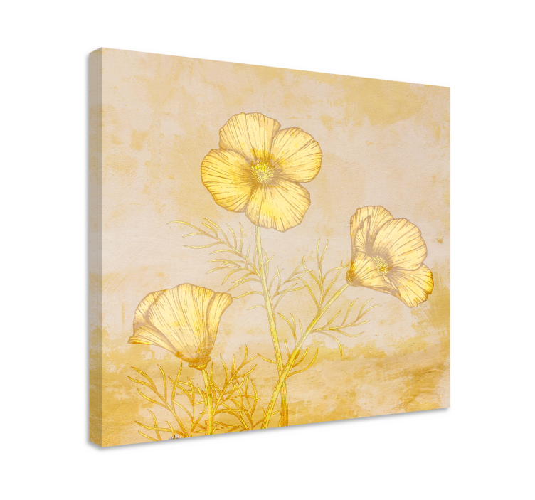 Majestic orange poppies flower canvas - TenStickers