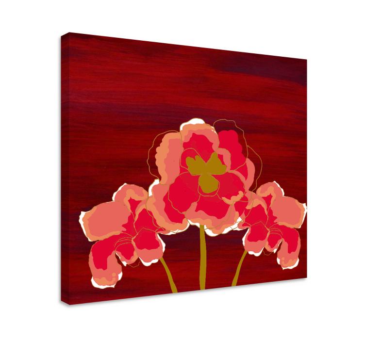 Painted with brush poppies  canvas art prints - TenStickers