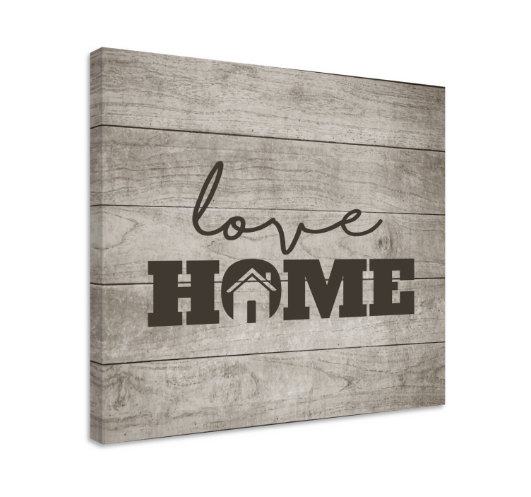 Quote canvas home is where love lives - TenStickers