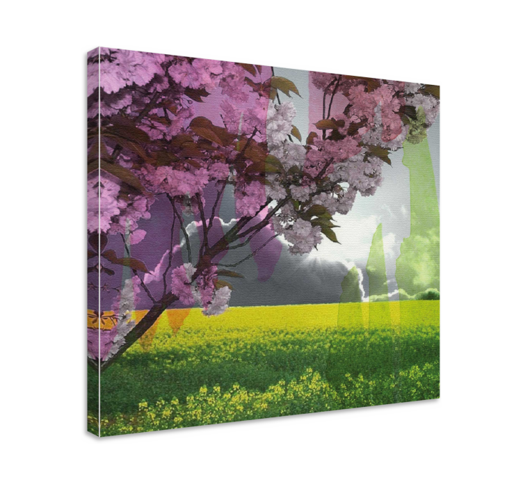 Flowers canvas blooming floral scene - TenStickers