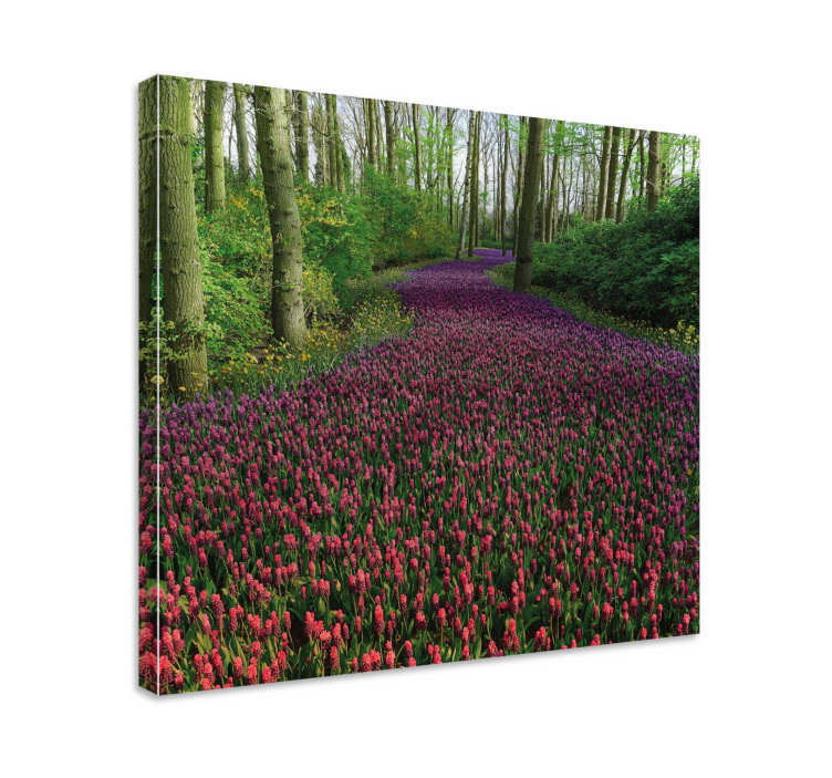 Landscape in spring season flower canvas - TenStickers