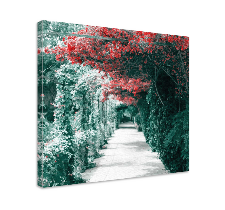 Flowers canvas vibrant floral pathway - TenStickers