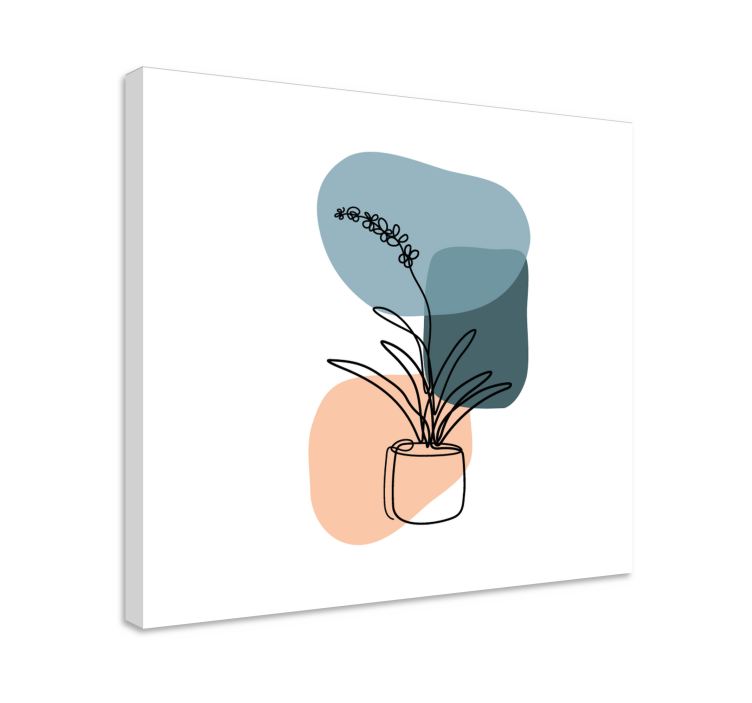 Amazing minimalist orchids design flower canvas - TenStickers