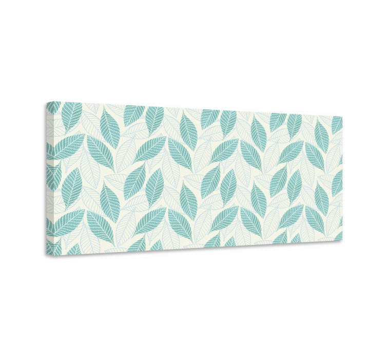 Flowers canvas delicate leaf design - TenStickers