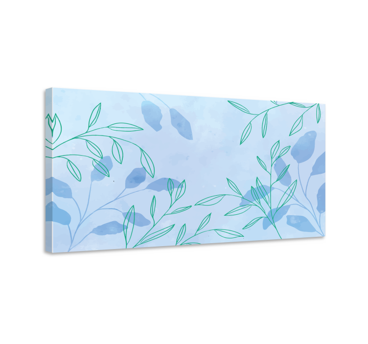 Flowers canvas with subtle leaf designs - TenStickers