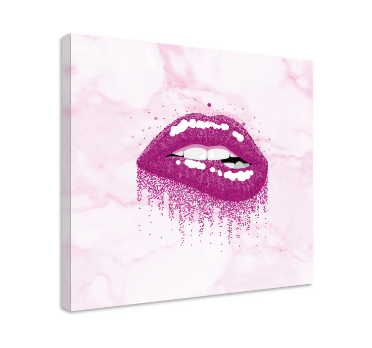 Quote canvas kiss print splash - TenStickers