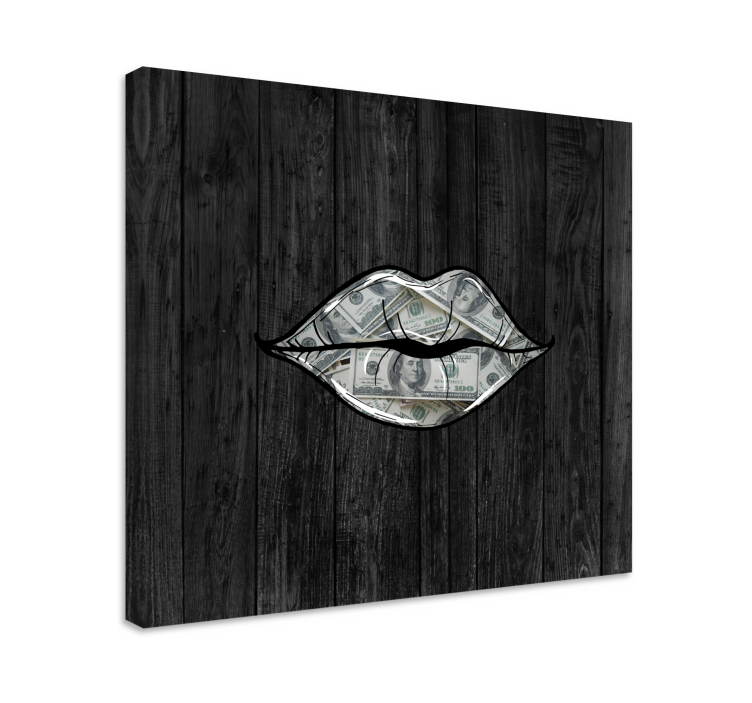 Money and mouth design modern canvas - TenStickers