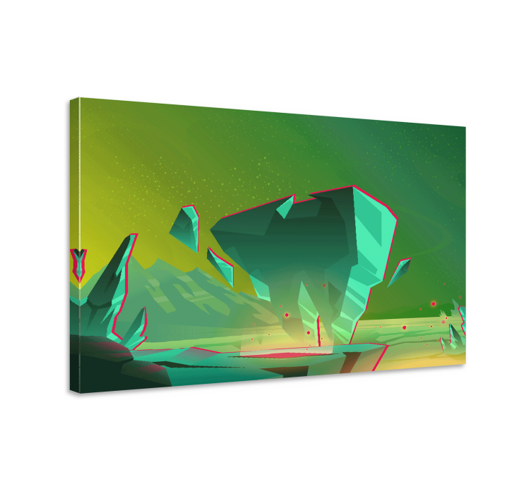 Modern canvas art geometric landscape designs - TenStickers