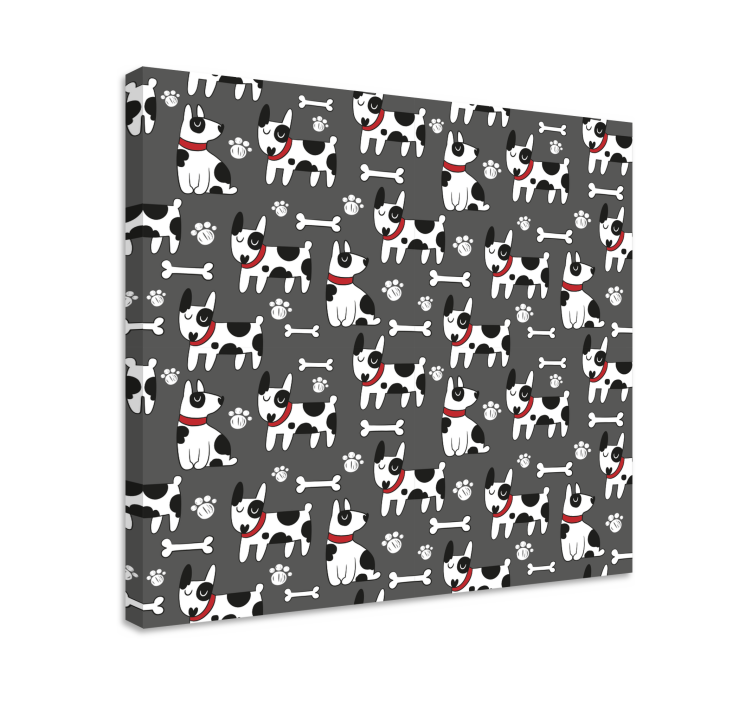 Fantastic black and white dog canvas prints - TenStickers
