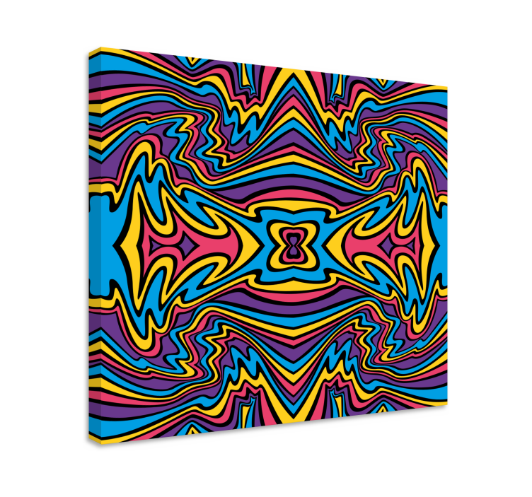 Vivid colors groovy lines canvas art prints - TenStickers