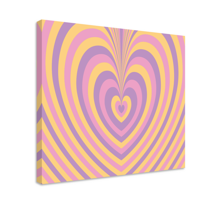 Abstract wall art 1 heart pattern waves - TenStickers