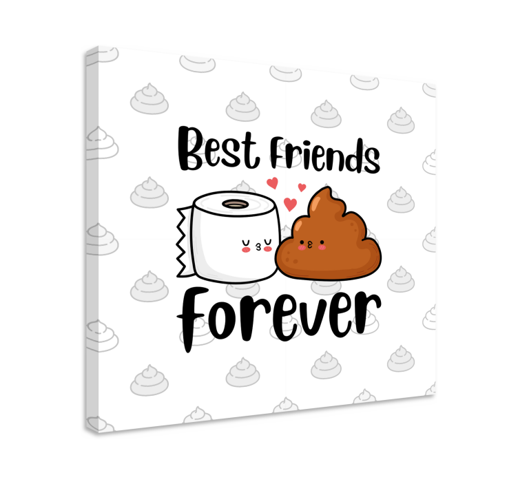 Canvas print cute best friends - TenStickers