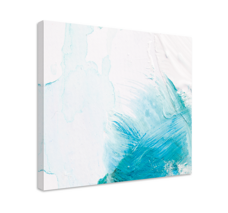 Abstract wall art 1 aqua wave swirl - TenStickers