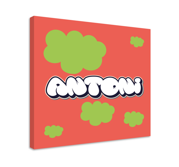 Abc canvas wall art in fun lettering style - TenStickers