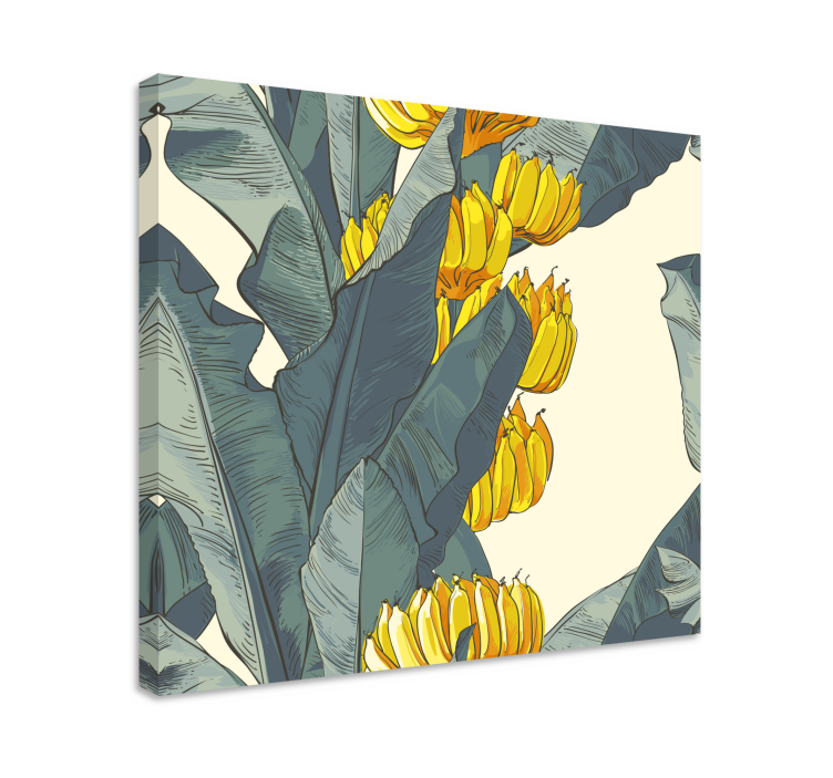 Flowers canvas tropical floral design - TenStickers