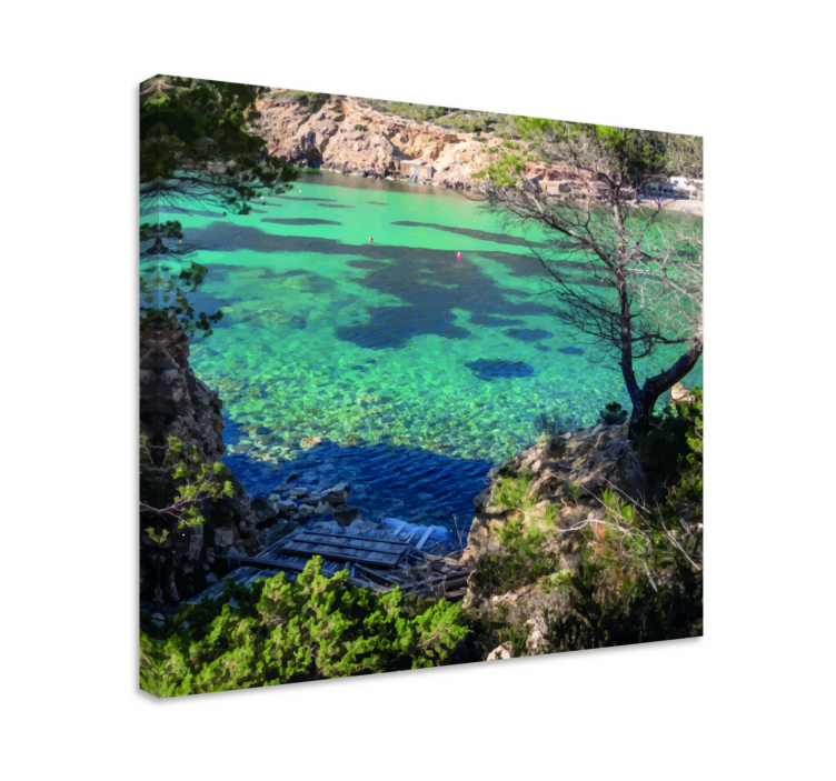 Landscape canvas serene oceanic scene - TenStickers