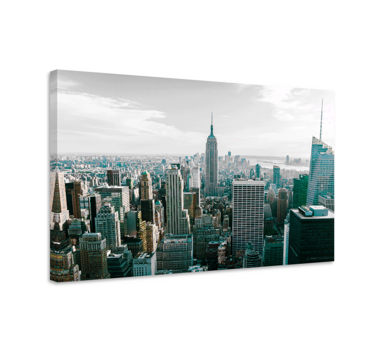 New York Skyline View cityscape wall art - TenStickers