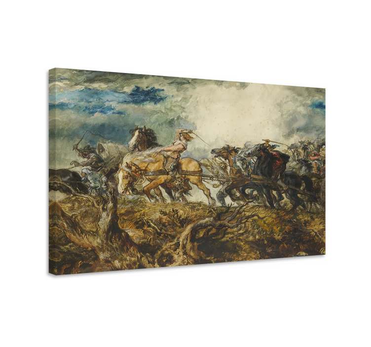 Horse wall art of historic horse riders - TenStickers