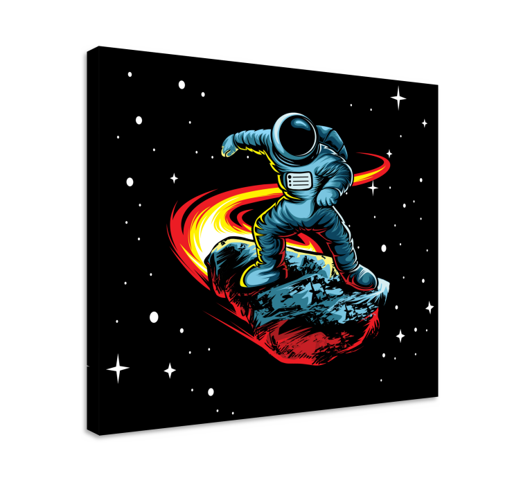 Astronaut with meteor bedroom wall prints - TenStickers
