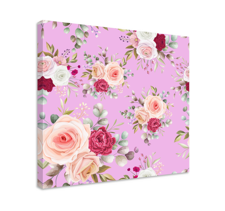 Flowers canvas floral composition - TenStickers