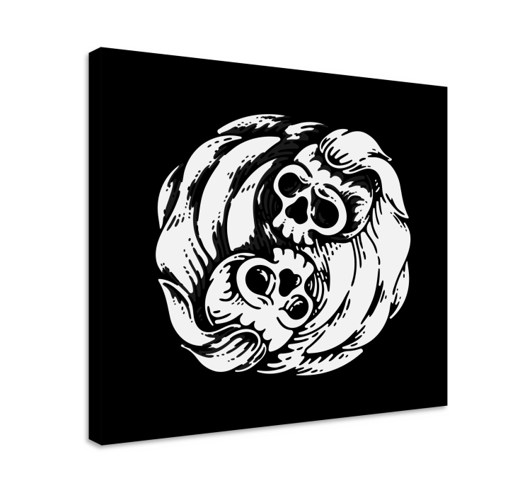 Black and White Yin Yang Office wall prints - TenStickers