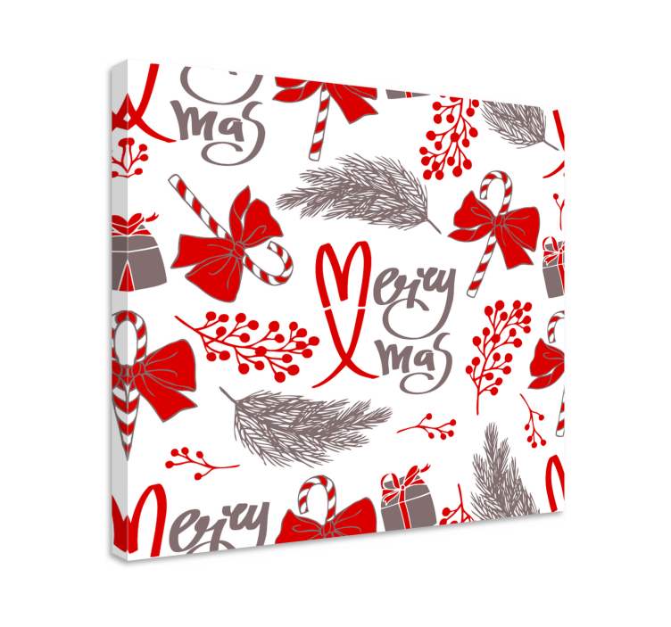 Abc canvas wall art merry christmas design - TenStickers