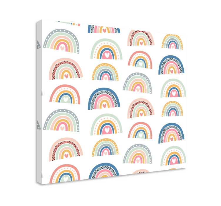Nursery canvas with vibrant rainbow designs - TenStickers