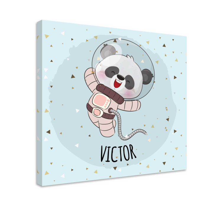 3d pictures wall art cheerful space panda - TenStickers