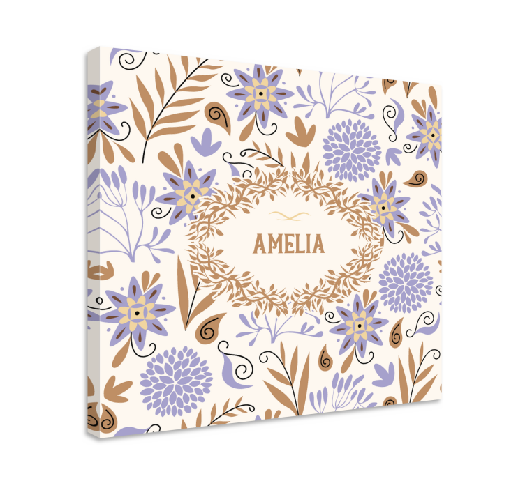 Flowers canvas floral blossom artwork - TenStickers