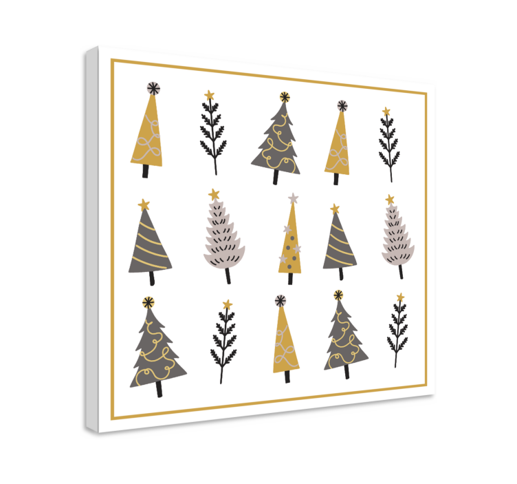 Flowers canvas ornamental holiday trees - TenStickers