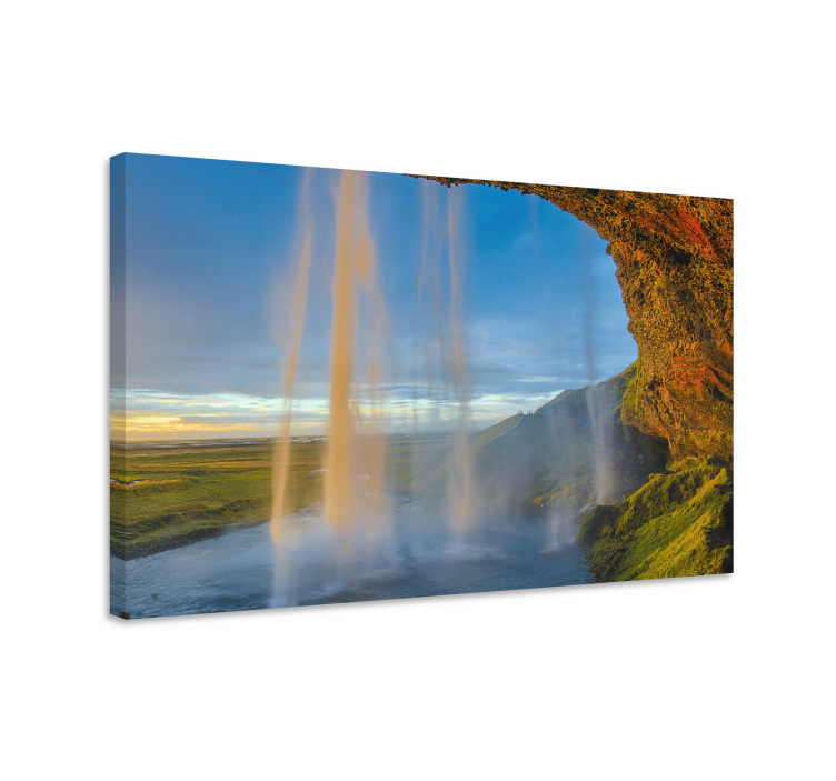 Seljalandsfoss Waterfall landscape canvas - TenStickers