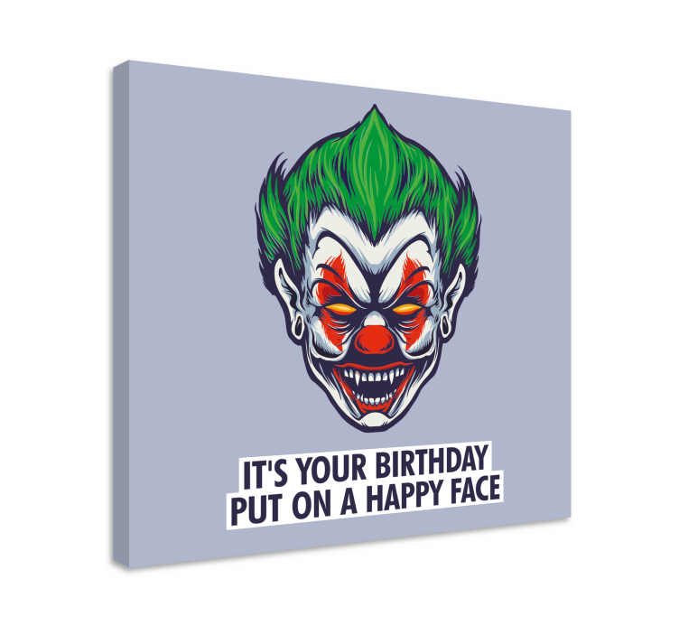 People canvas birthday clown face - TenStickers