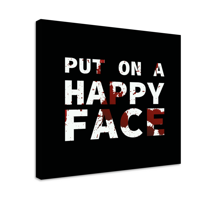 Put a happy face modern canvas - TenStickers