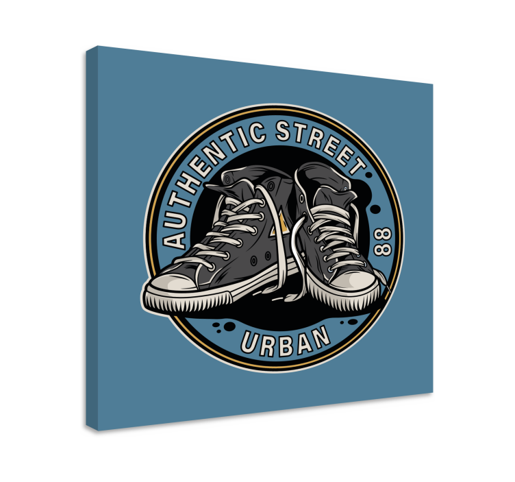 80s converse shoes illustration  retro canvas - TenStickers
