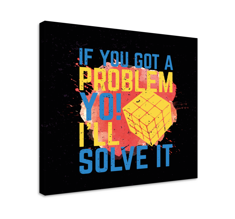 Quote canvas for the rubik's cube inspiration - TenStickers