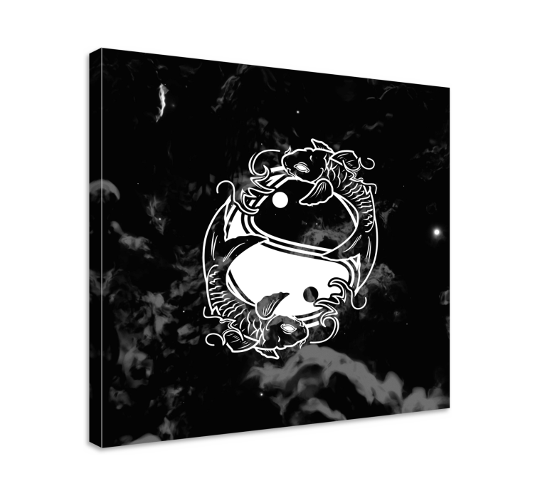 Yin Yang balance fish zen canvas - TenStickers