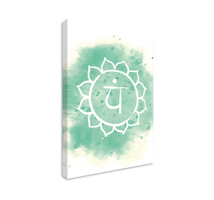 Beautiful Heart Chakra Symbol modern canvas - TenStickers