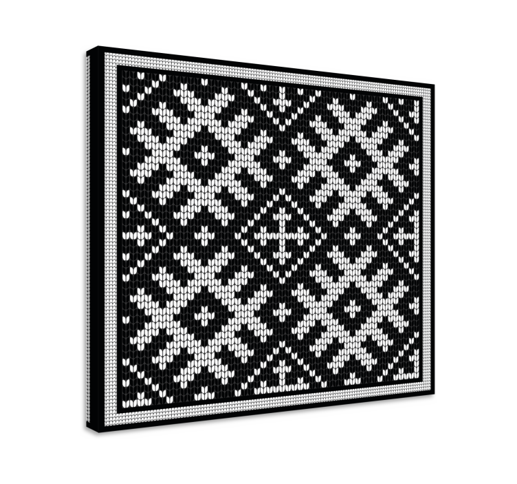 Viking chained squares pattern geometric canvas - TenStickers