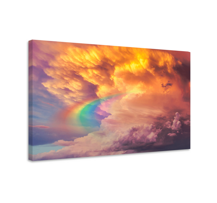 Vivid cloudscape rainbow landscape canvas - TenStickers