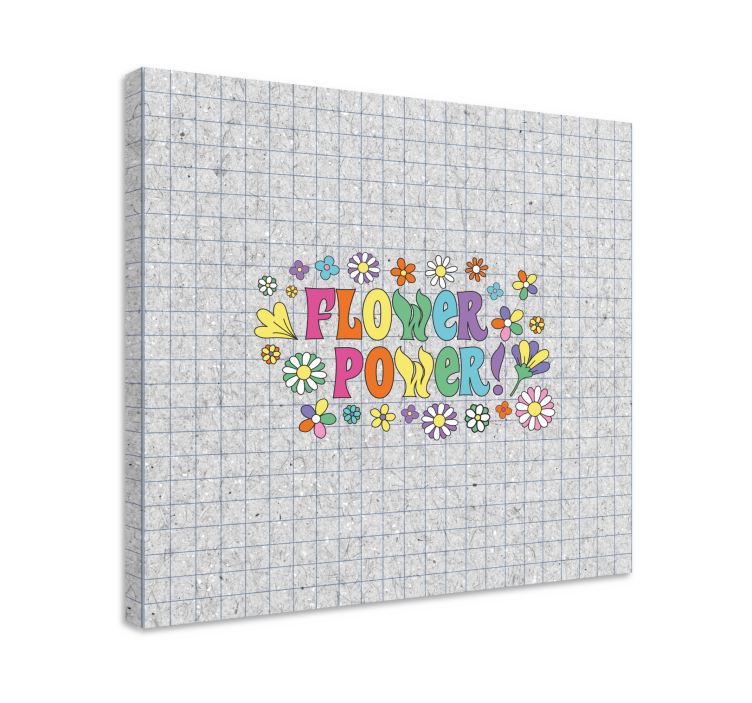 Flowers canvas with floral energy design - TenStickers