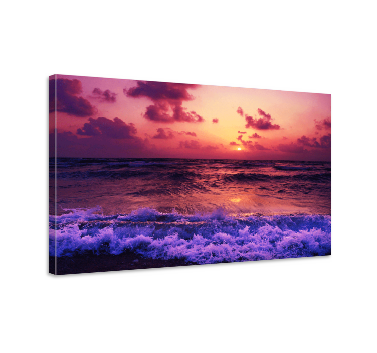 Colourful beach aesthetic landscape canvas - TenStickers