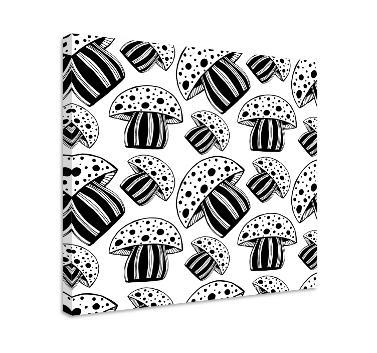 Fish canvas with mushroom pattern - TenStickers