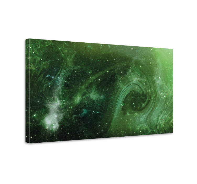 Abstract wall art  1 cosmic green swirl - TenStickers