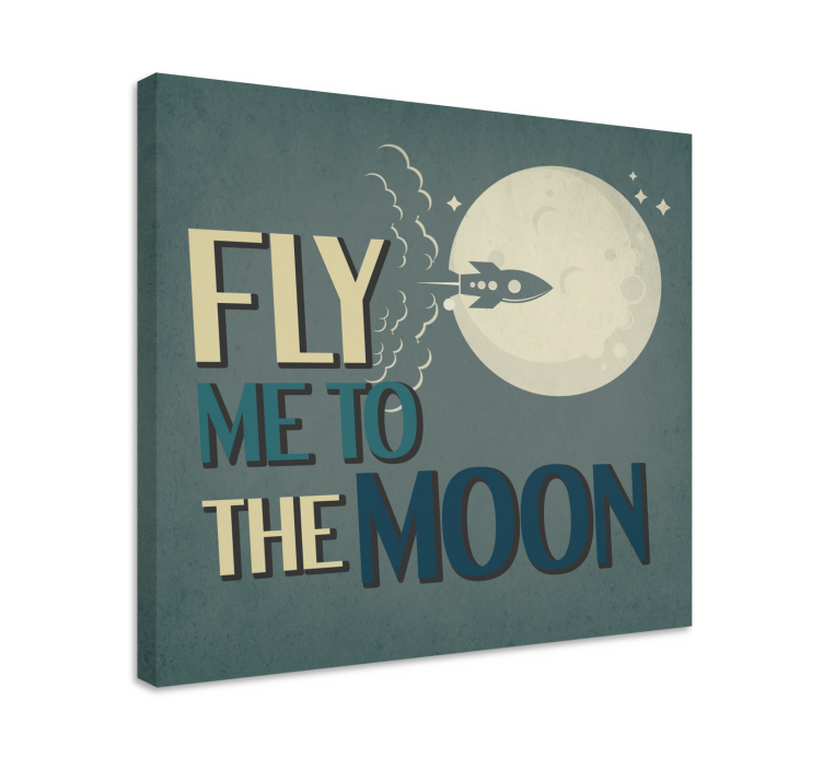 Fly me to the moon Entrance hall canvas - TenStickers