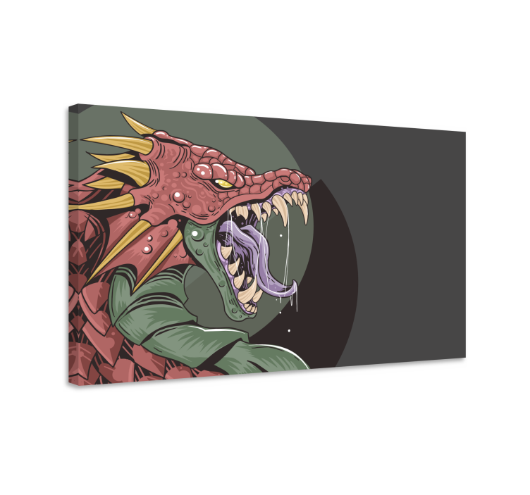 Frightening Dragon animal canvas prints - TenStickers