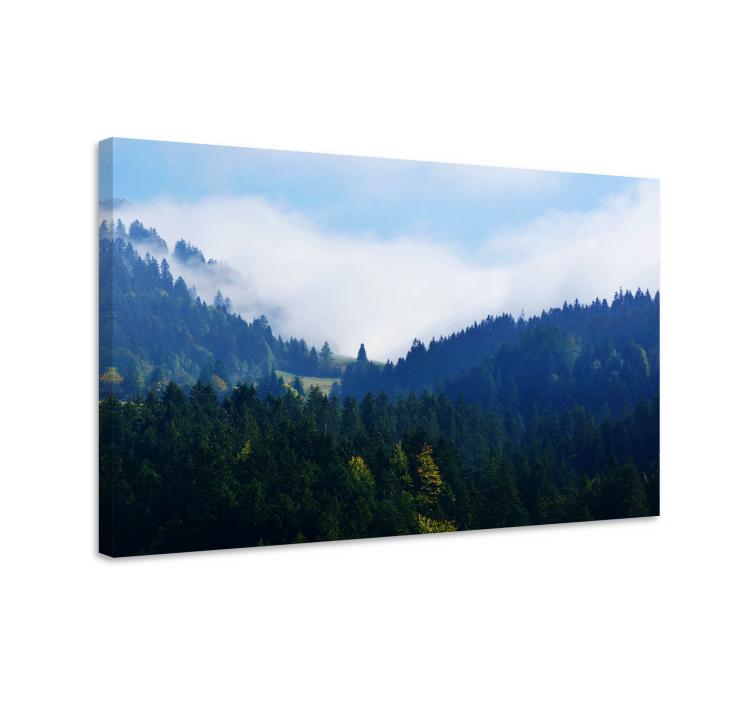 Doggy forest landscape Tree wall canvas - TenStickers