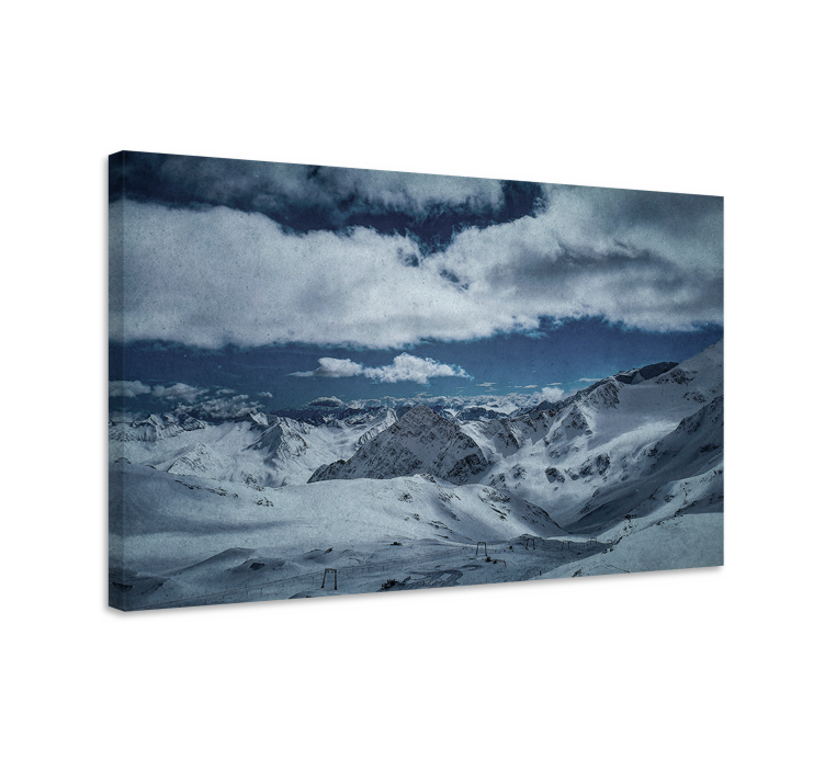 Landscape canvas of majestic snowy peaks - TenStickers