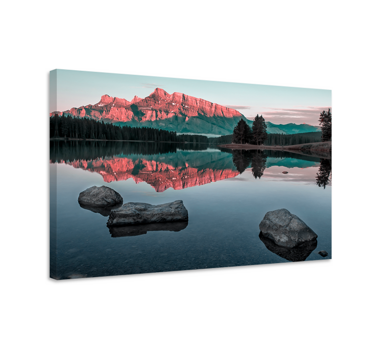 Landscape canvas serene mountain reflections - TenStickers