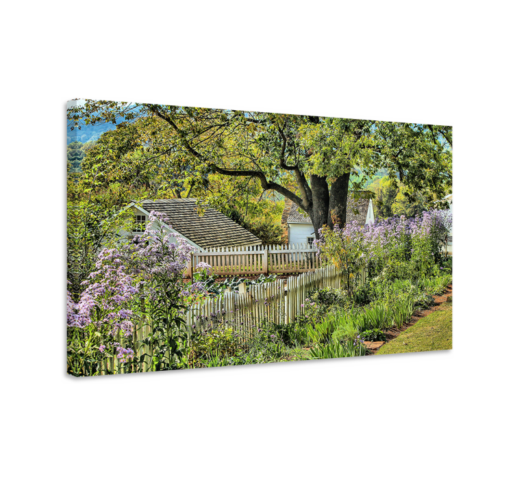 Cottagecore spring views landscape canvas - TenStickers