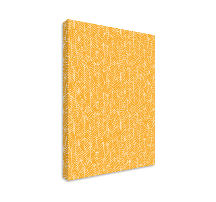 Orange brookes leaf kinfolk canvas pictures - TenStickers